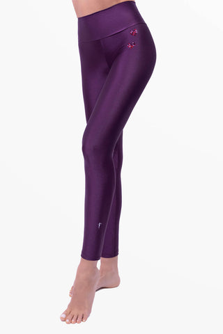 Amoureuse Leggings with Three Hand-Applied Crystal Hearts