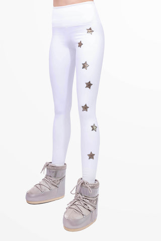 Icefall Winter Leggings da Sci Super Warm Bianco e Oro