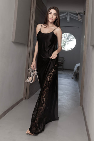 Transparence Dress in Silky Lycra and Lace