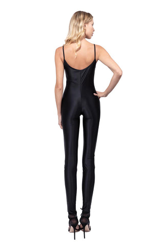 Transparence Jumpsuit in Stretch Velvet Lace with Inner Jumpsuit