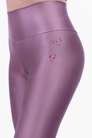 Amoureuse Leggings with Three Hand-Applied Crystal Hearts