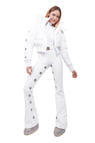 Megeve Tuta da Sci Super Warm Bianca e Oro