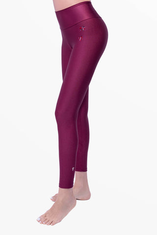 Amoureuse Leggings with Three Hand-Applied Crystal Hearts