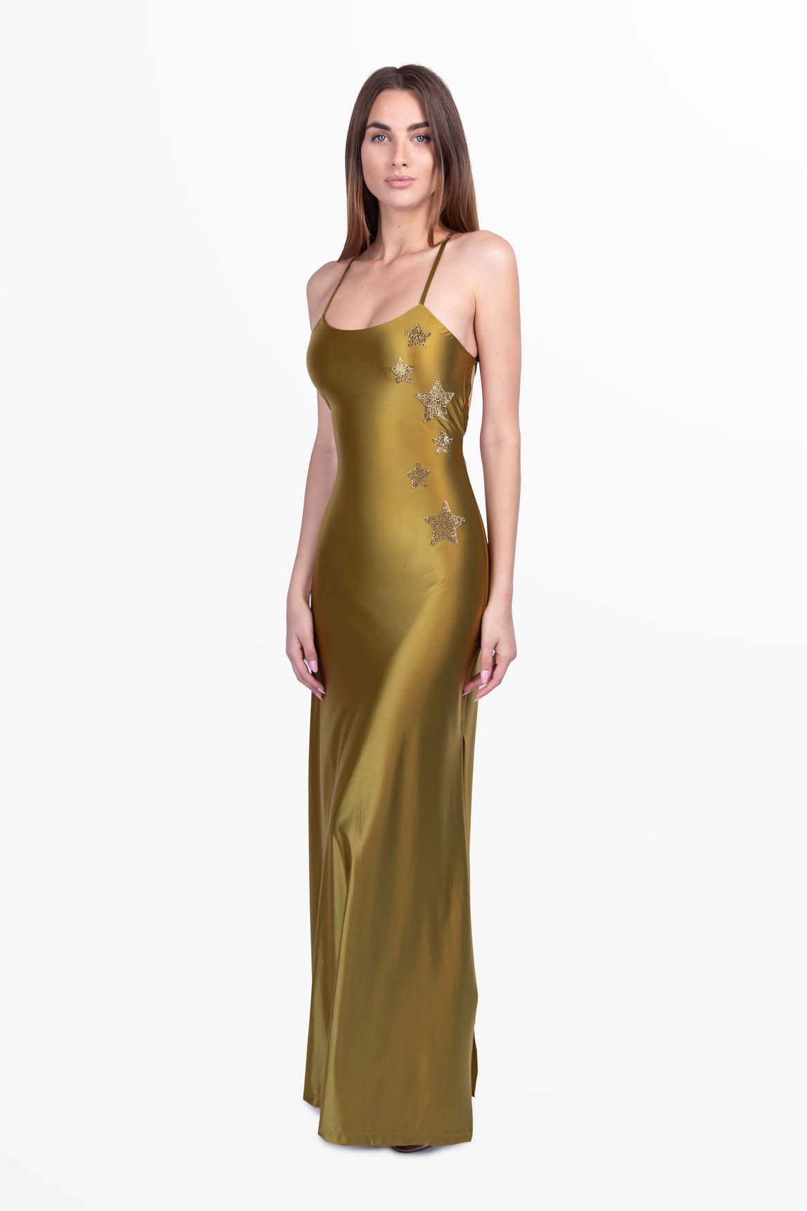 Diamond Dress in Silky Lycra with Crystals