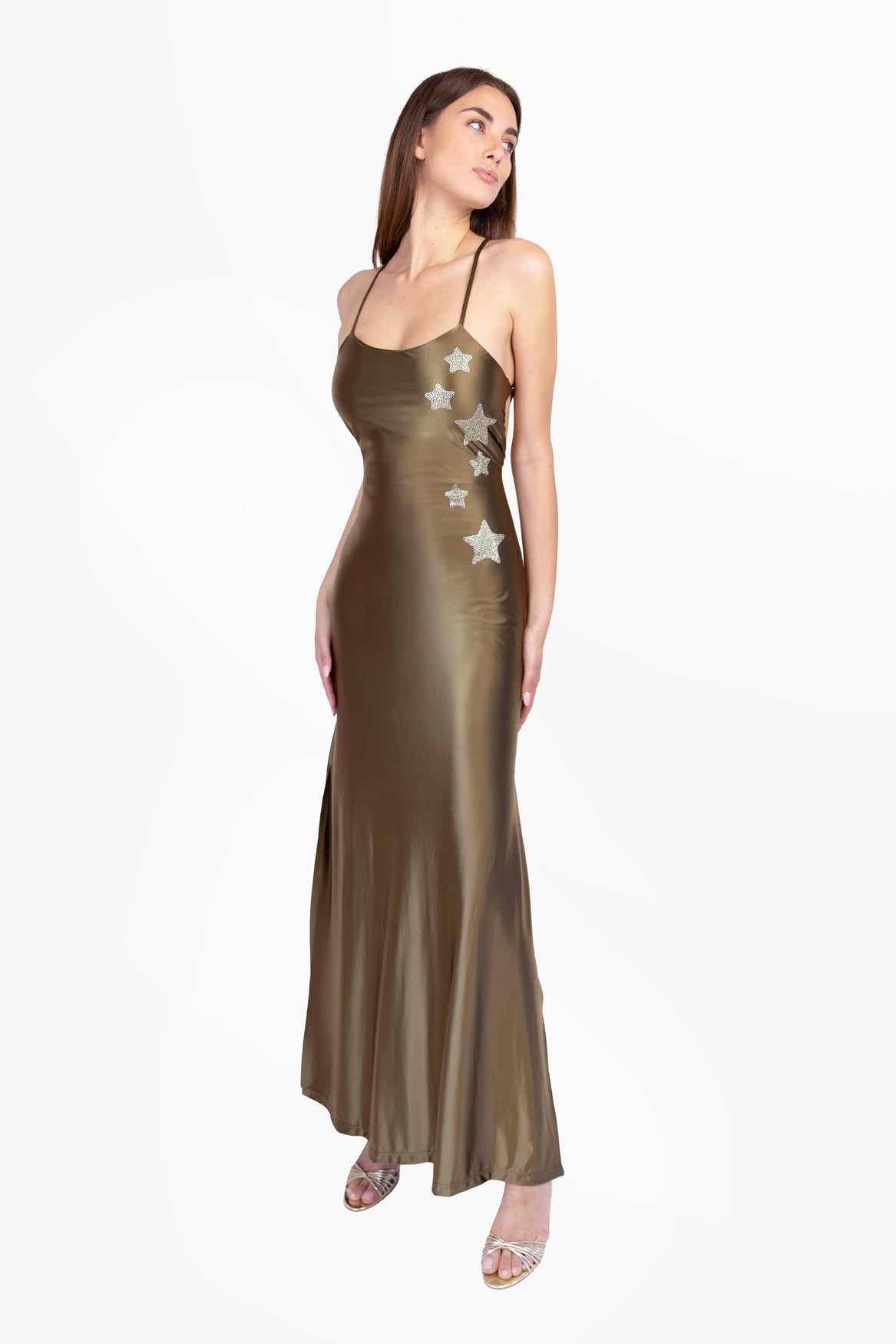 Diamond Dress in Silky Lycra with Crystals
