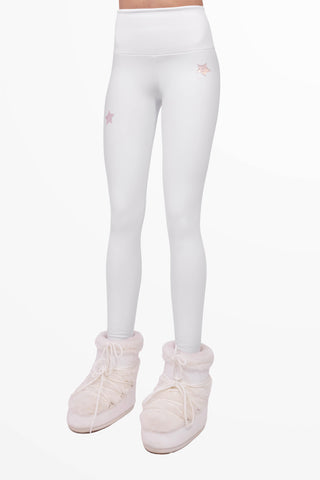 Verbier Winter Leggings sa Sci Super Warm Bianco e Rosa