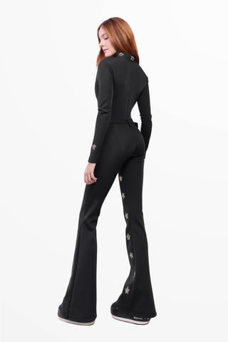 Megeve Tuta da Sci Super Warm Nera e Oro