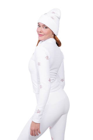 Megeve Giacchino Super Warm Bianca e Rosa Corta