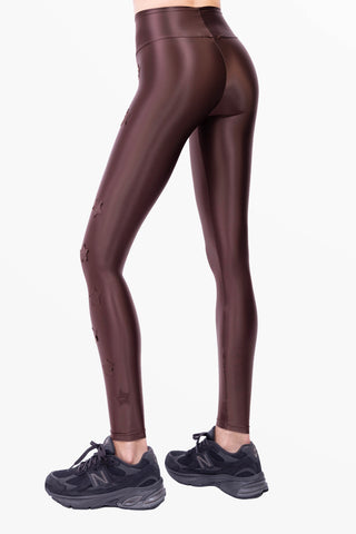 Cascade Leggings in Lycra Setata Chocolate 10 Stelle