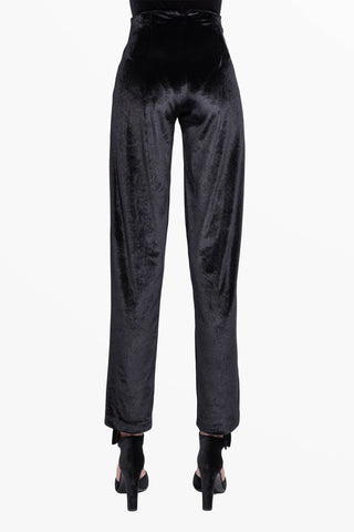 Rock Star Pantalone Nero in Velluto