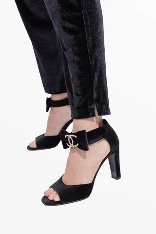 Rock Star Pantalone Nero in Velluto