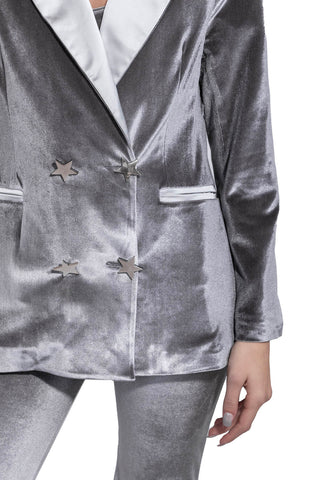 Skyfall Velvet Dinner Double-Breasted Jacket Black