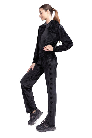 Diamante Sunday Soft-Touch Velour Sweatshirt