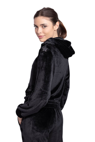 Diamante Sunday Soft-Touch Velour Sweatshirt