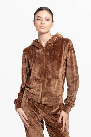 Sunday Diamond Tuta Completa in Ciniglia Soft Touch Caffè