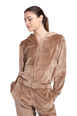 Diamante Sunday Soft-Touch Velour Sweatshirt