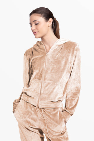 Diamante Sunday Soft-Touch Velour Sweatshirt