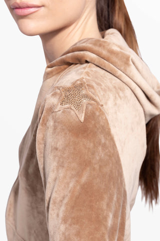 Diamante Sunday Soft-Touch Velour Sweatshirt