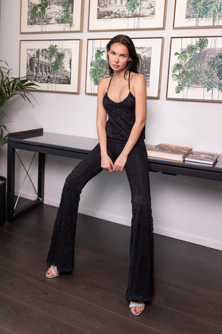 Moonlight Jumpsuit in Lycra Setata
