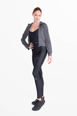 Leggings Lunis Stelle Lycra Nera e Grigia