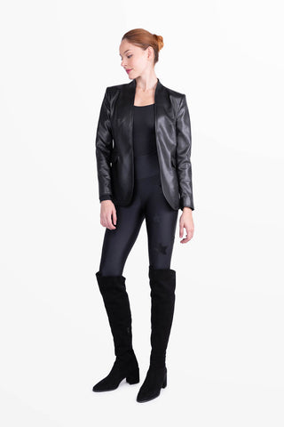 Lunis Leggings Stelle Pitonate e Lycra Setata