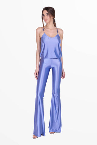 Moonlight Jumpsuit aus Seiden-Lycra Himmelblau