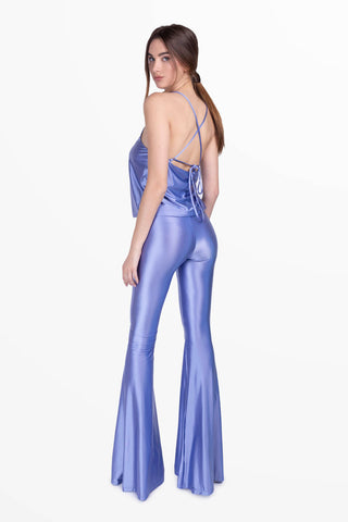 Moonlight Jumpsuit aus Seiden-Lycra Himmelblau