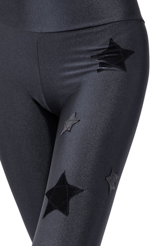 Lunis Leggings with Leather and Velvet Stars