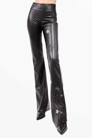 Mira pantalone in ecopelle con Stelle