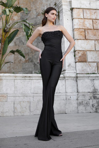 Fascia di Stelle jumpsuit in Lycra Nera