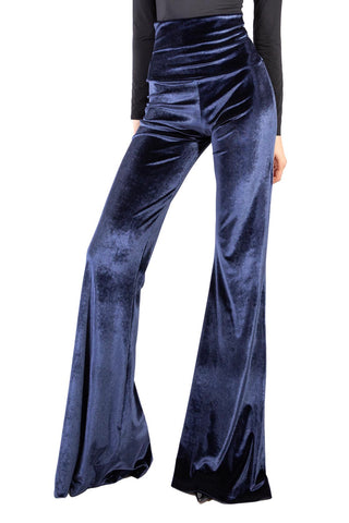 Skyfall Pantalone in Velluto Blu Scuro