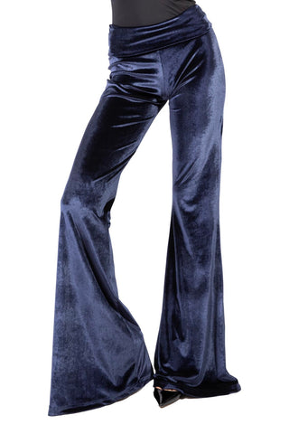 Skyfall Pantalone in Velluto Blu Scuro