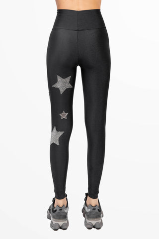 Venere Leggings with Silver and Lurex Stars 
