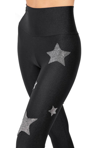 Venere Leggings with Silver and Lurex Stars 