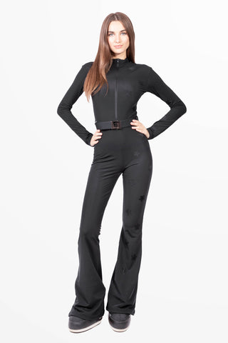 Courchevel black skisuit with stars