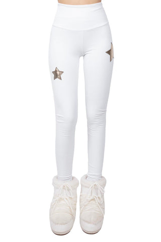 Cortina Winter Leggings vita Alta Bianco