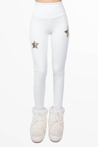 Cortina Winter Leggings vita Alta Bianco