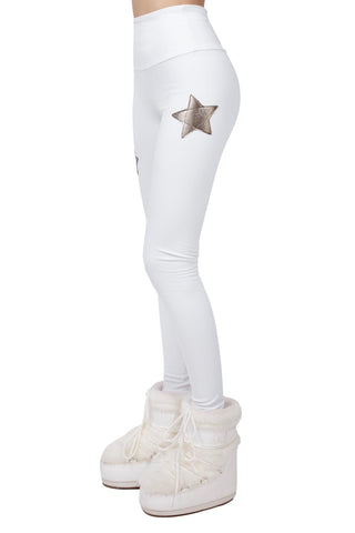 Cortina Winter Leggings vita Alta Bianco