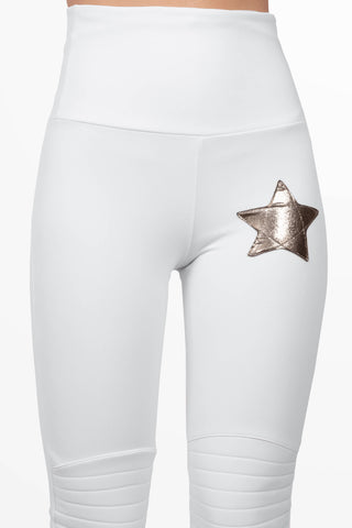 Courchevel White Winter Leggings 