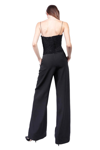 Allure Jumpsuit with Bustier in Stretch Velvet Lace
