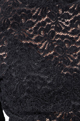 Transparence Jumpsuit in Stretch Velvet Lace with Inner Jumpsuit