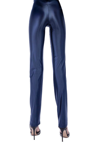 Odile Straight-Leg Trousers in Silk Lycra