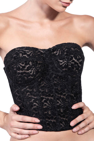 Transparence Bustier in Velvet Lace