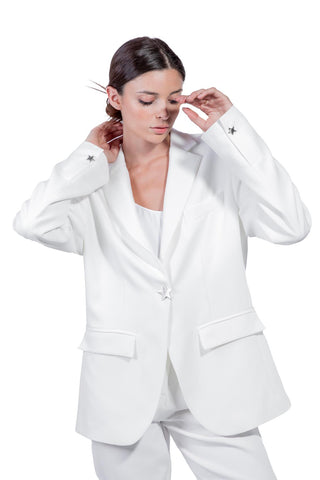 Rock Star Oversized White Jacket