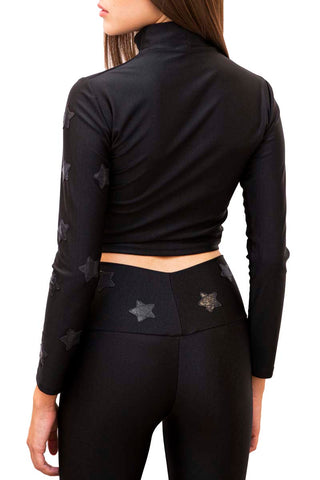 Mock neck with stars