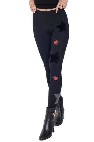 Winter Leggings Lycra plush star waterfall
