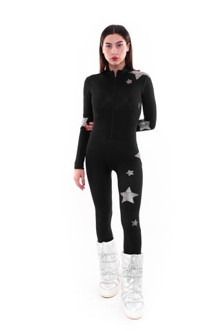 Black jumpsuit with silver stars