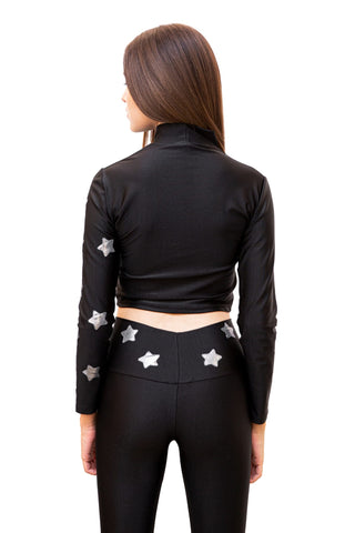 Mock neck with stars