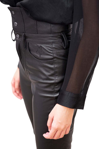 Celine Leather Pants with high waist